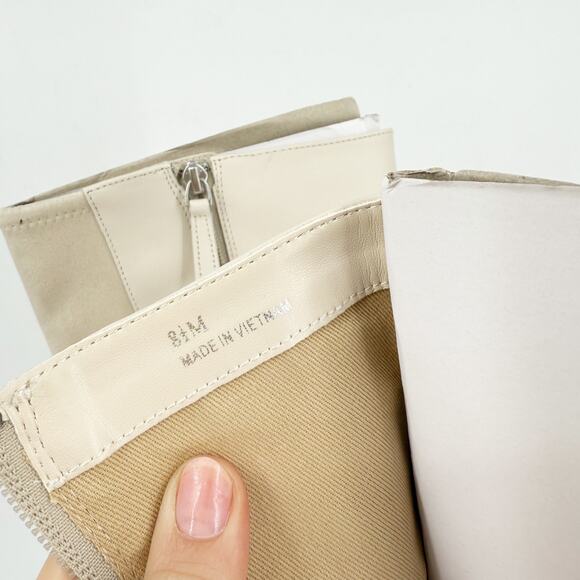 Linea Paolo Womens Jaime Boots Size 8.5M Cream Knee High Heels Leather NWOB - Picture 11 of 11